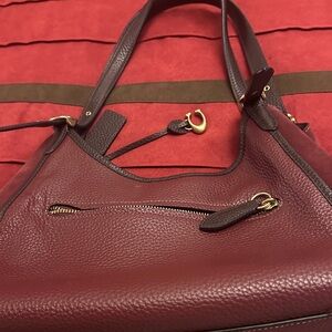 Coach Burgundy Leather Shoulder Bag